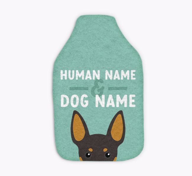 Human and Dog Names: Personalized {breedFullName} Hot Water Bottle